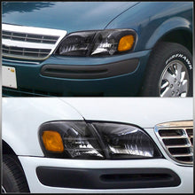 Load image into Gallery viewer, Chevrolet Venture 1997-2005 Factory Style Headlights Black Housing Clear Len Amber Reflector
