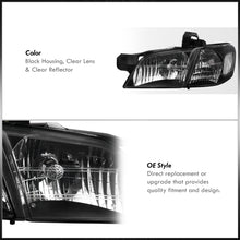 Load image into Gallery viewer, Chevrolet Venture 1997-2005 Factory Style Headlights Black Housing Clear Len Clear Reflector
