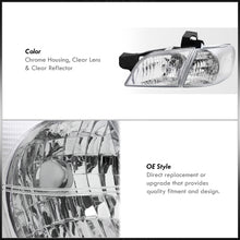 Load image into Gallery viewer, Chevrolet Venture 1997-2005 Factory Style Headlights Chrome Housing Clear Len Clear Reflector
