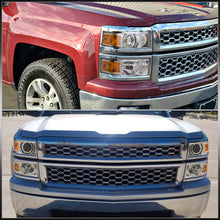 Load image into Gallery viewer, Chevrolet Silverado 1500 2014-2015 Factory Style Projector Headlights Chrome Housing Clear Len Amber Reflector
