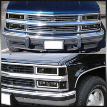 Load image into Gallery viewer, Chevrolet C/K 1500 2500 3500 1994-1998 LED DRL Bar Projector Headlights + Bumpers + Corners Black Housing Clear Len Clear Reflector
