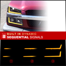 Load image into Gallery viewer, Chevrolet Avalanche (Plastic Body Cladding Models Only) 2002-2006 Sequential LED DRL Bar Projector Headlights + Bumpers Black Housing Clear Len Clear Reflector
