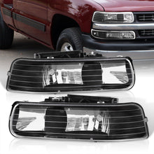 Load image into Gallery viewer, Chevrolet Silverado 1999-2002 / Suburban Tahoe 2000-2006 Factory Style Headlights Black Housing Clear Len Clear Reflector

