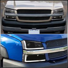 Load image into Gallery viewer, Chevrolet Silverado 2003-2006 Sequential LED DRL Bar Projector Headlights + Bumpers Black Housing Clear Len Clear Reflector
