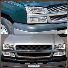 Load image into Gallery viewer, Chevrolet Silverado 2003-2006 Sequential LED DRL Bar Projector Headlights + Bumpers Chrome Housing Clear Len Clear Reflector
