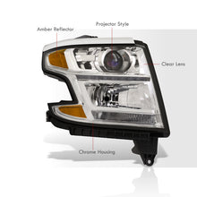 Load image into Gallery viewer, Chevrolet Suburban 2015-2020 / Suburban 3500HD 2016-2019 / Tahoe 2015-2020 Factory Style Projector Headlights Chrome Housing Clear Len Amber Reflector (Halogen Models Only)
