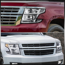 Load image into Gallery viewer, Chevrolet Suburban 2015-2020 / Suburban 3500HD 2016-2019 / Tahoe 2015-2020 Factory Style Projector Headlights Chrome Housing Clear Len Clear Reflector (Halogen Models Only)
