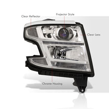 Load image into Gallery viewer, Chevrolet Suburban 2015-2020 / Suburban 3500HD 2016-2019 / Tahoe 2015-2020 Factory Style Projector Headlights Chrome Housing Clear Len Clear Reflector (Halogen Models Only)
