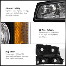 Load image into Gallery viewer, Chevrolet Silverado 2003-2006 Factory Style Headlights + Bumpers Black Housing Clear Len Amber Reflector
