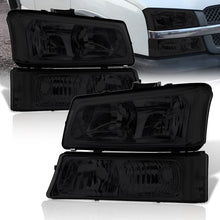 Load image into Gallery viewer, Chevrolet Silverado 2003-2006 Factory Style Headlights + Bumpers Chrome Housing Smoke Len Clear Reflector
