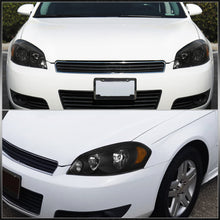 Load image into Gallery viewer, Chevrolet Impala 2006-2013 / Impala Limited 2014-2015 / Monte Carlo 2006-2007 Factory Style Headlights Black Housing Clear Len Amber Reflector
