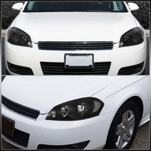 Load image into Gallery viewer, Chevrolet Impala 2006-2013 / Impala Limited 2014-2015 / Monte Carlo 2006-2007 Factory Style Headlights Black Housing Clear Len Clear Reflector
