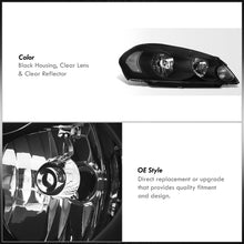 Load image into Gallery viewer, Chevrolet Impala 2006-2013 / Impala Limited 2014-2015 / Monte Carlo 2006-2007 Factory Style Headlights Black Housing Clear Len Clear Reflector
