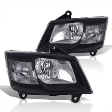 Load image into Gallery viewer, Dodge Grand Caravan 2008-2010 Factory Style Headlights Black Housing Clear Len Clear Reflector
