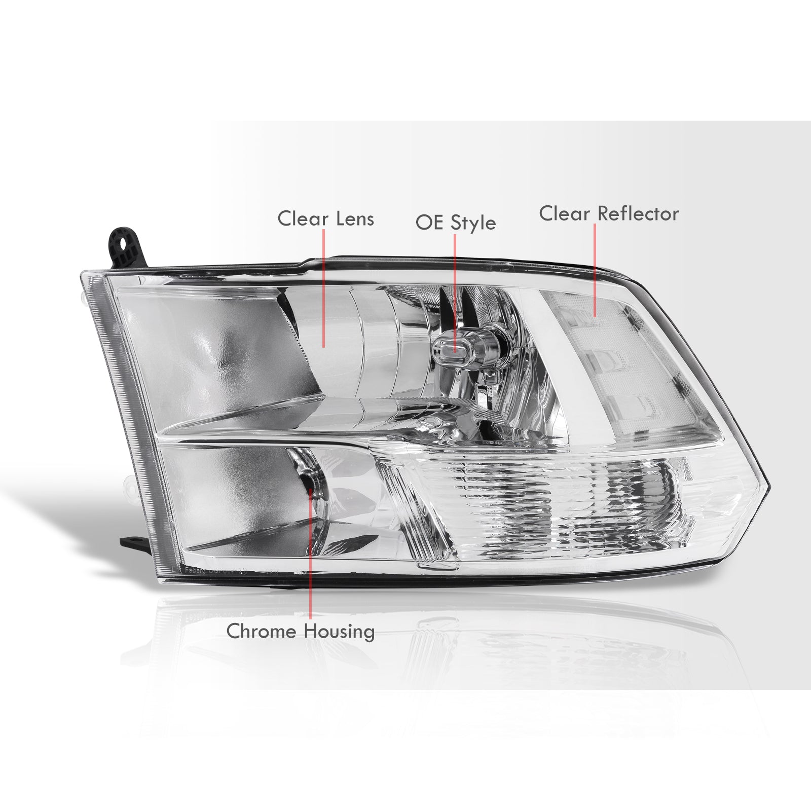 For 2013-2018 Dodge Ram 1500 2500 3500 Chrome LED DRL Projector For 2013-2018 Dodge Ram 1500 2500 3500 Chrome LED DRL Projector