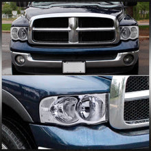 Load image into Gallery viewer, Dodge Ram 1500 Truck 2002-2005 / 2500 3500 Truck 2003-2005 Factory Style Headlights Chrome Housing Clear Len Clear Reflector
