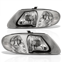 Load image into Gallery viewer, Chrysler Town &amp; Country 2001-2007 / Grand Voyager 2001-2002 / Voyager 2001-2003 / Dodge Grand Caravan 2001-2007 Factory Style Headlights Chrome Housing Clear Len Clear Reflector (Halogen Models Only)
