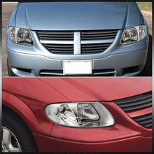 Load image into Gallery viewer, Chrysler Town &amp; Country 2001-2007 / Grand Voyager 2001-2002 / Voyager 2001-2003 / Dodge Grand Caravan 2001-2007 Factory Style Headlights Chrome Housing Clear Len Clear Reflector (Halogen Models Only)
