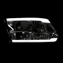 Load image into Gallery viewer, Dodge Ram 1500 2009-2018 / Ram 2500 3500 2010-2018 LED DRL Bar Factory Style Headlights Chrome Housing Clear Len Clear Reflector (Dual / Quad Models Headlamps Only)
