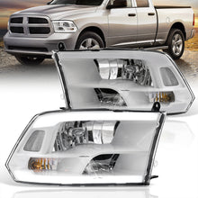 Load image into Gallery viewer, Dodge Ram 1500 2009-2018 / Ram 2500 3500 2010-2018 LED DRL Bar Factory Style Headlights White Housing Clear Len Clear Reflector (Dual / Quad Models Headlamps Only)
