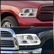 Load image into Gallery viewer, Dodge Ram 1500 2009-2018 / Ram 2500 3500 2010-2018 LED DRL Bar Factory Style Headlights White Housing Clear Len Clear Reflector (Dual / Quad Models Headlamps Only)
