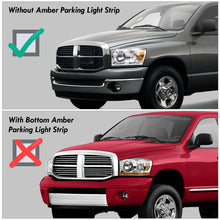 Load image into Gallery viewer, Dodge Ram 1500 2006-2008 / Ram 2500 3500 2006-2009 Factory Style Headlights Black Housing Clear Len Amber Reflector
