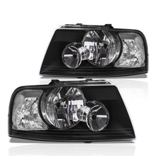 Load image into Gallery viewer, Ford Expedition 2003-2006 Factory Style Headlights Black Housing Clear Len Clear Reflector
