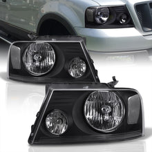 Load image into Gallery viewer, Ford F150 2004-2008 / Lincoln Mark LT 2006-2008 Factory Style Headlights Black Housing Clear Len Clear Reflector
