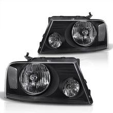 Load image into Gallery viewer, Ford F150 2004-2008 / Lincoln Mark LT 2006-2008 Factory Style Headlights Black Housing Clear Len Clear Reflector
