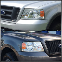 Load image into Gallery viewer, Ford F150 2004-2008 / Lincoln Mark LT 2006-2008 Factory Style Headlights Chrome Housing Clear Len Amber Reflector
