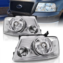 Load image into Gallery viewer, Ford F150 2004-2008 / Lincoln Mark LT 2006-2008 Factory Style Headlights Chrome Housing Clear Len Clear Reflector
