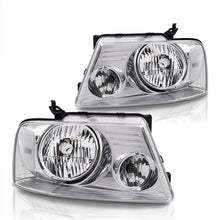Load image into Gallery viewer, Ford F150 2004-2008 / Lincoln Mark LT 2006-2008 Factory Style Headlights Chrome Housing Clear Len Clear Reflector
