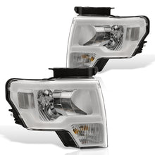 Load image into Gallery viewer, Ford F150 2009-2014 LED DRL Bar Factory Style Headlights White Housing Clear Len Clear Reflector (Halogen Models Only)
