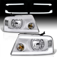 Load image into Gallery viewer, Ford F150 2004-2008 / Lincoln Mark LT 2005-2008 LED DRL Bar Factory Style Headlights White Housing Clear Len Clear Reflector
