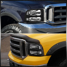 Load image into Gallery viewer, Ford F250 F350 F450 Super Duty 2005-2007 Factory Style Headlights Black Housing Clear Len Clear Reflector
