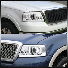 Load image into Gallery viewer, Ford F150 2004-2008 LED DRL Bar Projector Headlights Chrome Housing Clear Len Clear Reflector
