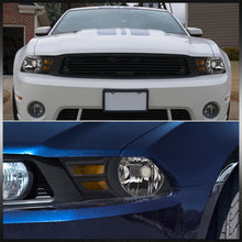 Load image into Gallery viewer, Ford Mustang 2010-2014 Factory Style Headlights Black Housing Clear Len Amber Reflector
