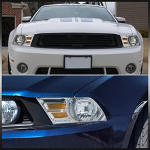 Load image into Gallery viewer, Ford Mustang 2010-2014 Factory Style Headlights Chrome Housing Clear Len Amber Reflector
