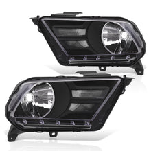 Load image into Gallery viewer, Ford Mustang 2010-2014 Factory Style Headlights Black Housing Clear Len Clear Reflector
