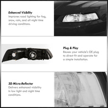 Load image into Gallery viewer, Ford Mustang 1999-2004 Factory Style Headlights Chrome Housing Clear Len Clear Reflector

