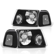 Load image into Gallery viewer, Ford Ranger 2001-2011 Factory Style Headlights + Corners Black Housing Clear Len Clear Reflector
