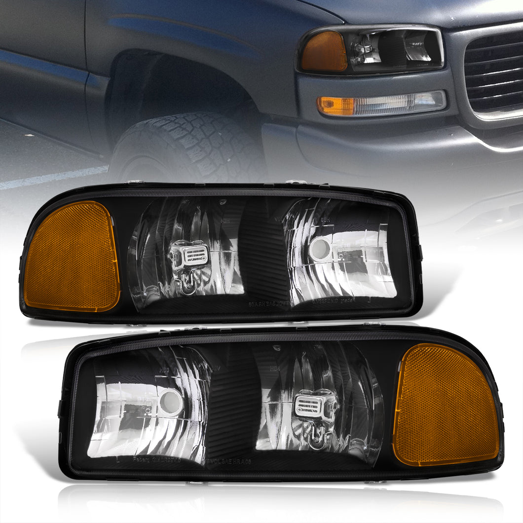 Fit For 1999-2007 GMC Sierra 1500 2000-2006 Yukon Headlights + Bumper Fit For 1999-2007 GMC Sierra 1500 2000-2006 Yukon Headlights + Bumper