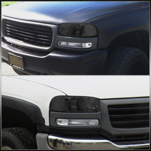 Load image into Gallery viewer, GMC Sierra 1500 1999-2007 / Sierra 2500 1999-2004 / Sierra 1500HD 2500HD 3500 2001-2007 / Yukon 1999-2006 / Yukon XL 1500 2500 2000-2006 Factory Style Headlights Chrome Housing Smoke Len Clear Reflector
