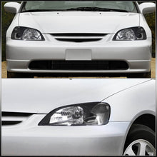 Load image into Gallery viewer, Honda Civic 2/4Door 2001-2003 Factory Style Headlights Black Housing Clear Len Clear Reflector

