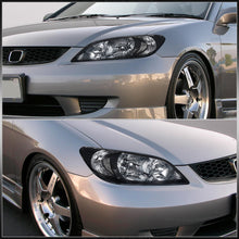 Load image into Gallery viewer, Honda Civic 2004-2005 Factory Style Headlights Black Housing Clear Len Clear Reflector
