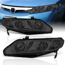 Load image into Gallery viewer, Honda Civic Sedan 2006-2011 Factory Style Headlights Chrome Housing Smoke Len Clear Reflector
