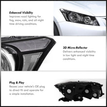 Load image into Gallery viewer, Honda Accord Sedan 2008-2012 Factory Style Headlights Black Housing Clear Len Clear Reflector
