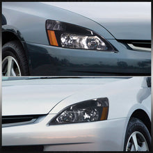 Load image into Gallery viewer, Honda Accord 2003-2007 Factory Style Headlights Black Housing Clear Len Amber Reflector
