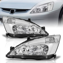 Load image into Gallery viewer, Honda Accord 2003-2007 Factory Style Headlights Chrome Housing Clear Len Clear Reflector
