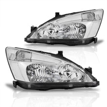 Load image into Gallery viewer, Honda Accord 2003-2007 Factory Style Headlights Chrome Housing Clear Len Clear Reflector
